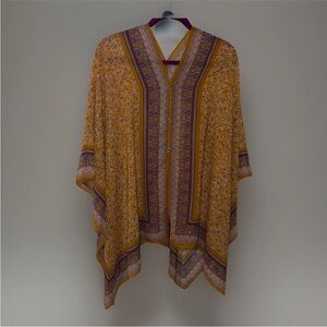 J. Jill Yellow and Purple Kimono